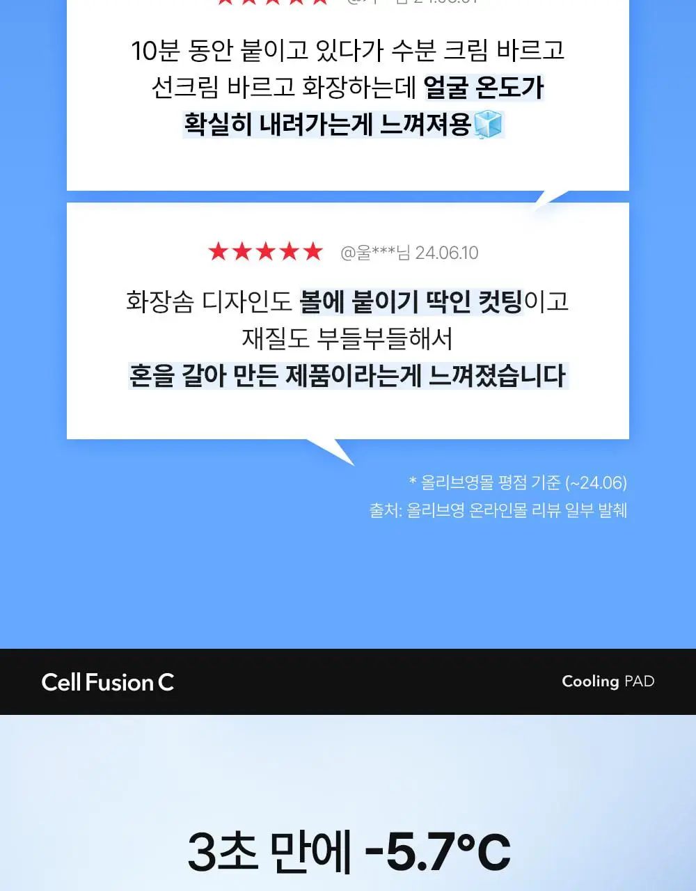 [빙하수쿨링패드/화잘먹치트키] 셀퓨전씨 포스트 알파 쿨링 패드 70매 (쿨링/시카 쿨링/비타 쿨링) 상세페이지 12